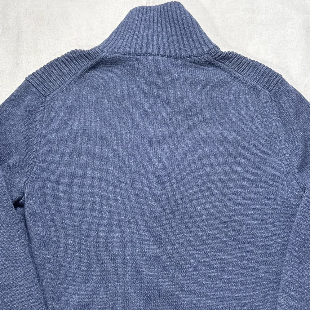 Banana Republic Full Zip Sweater w/ Toggle Buttons Size Small Cotton Dark Navy